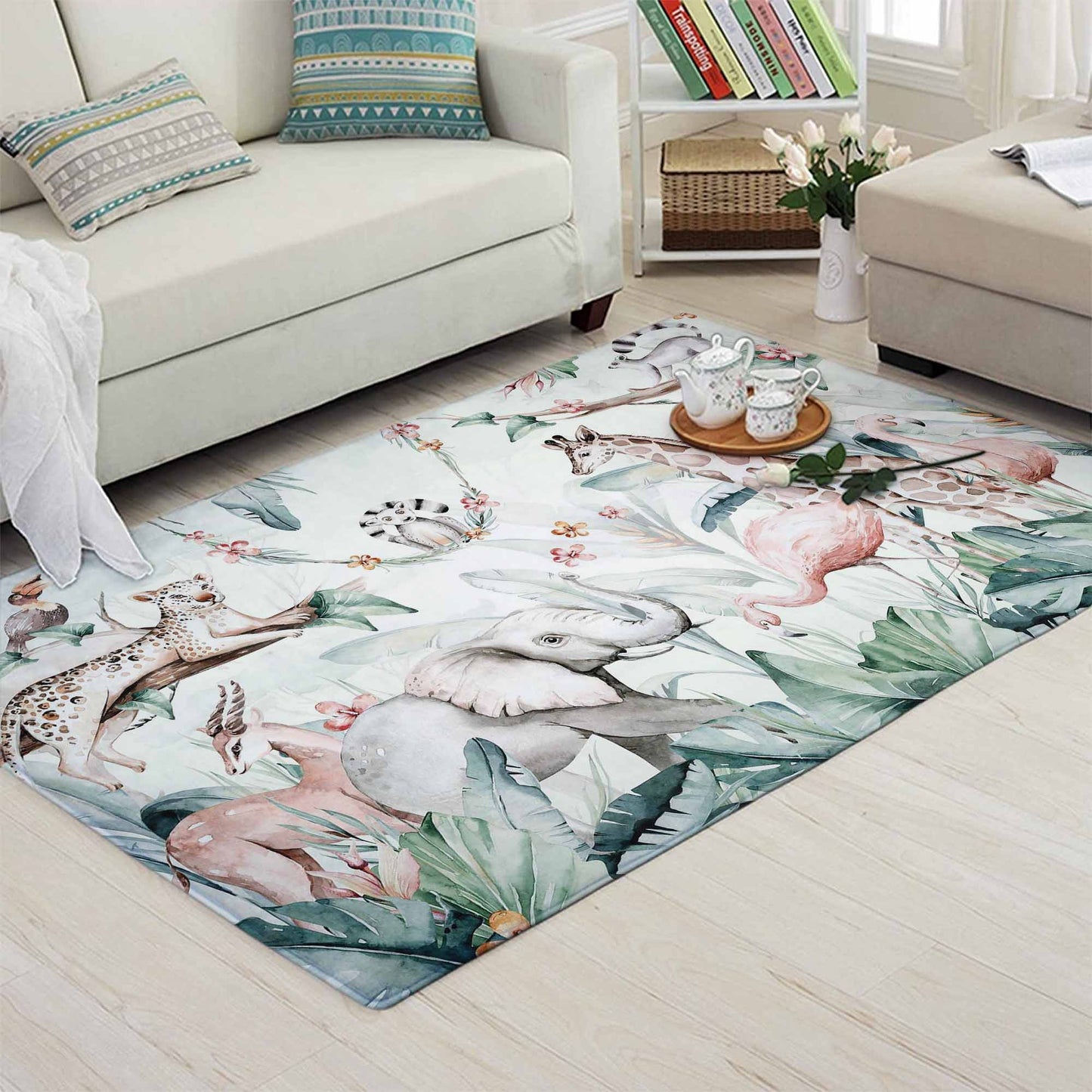 Safari Animals Playroom Rug
