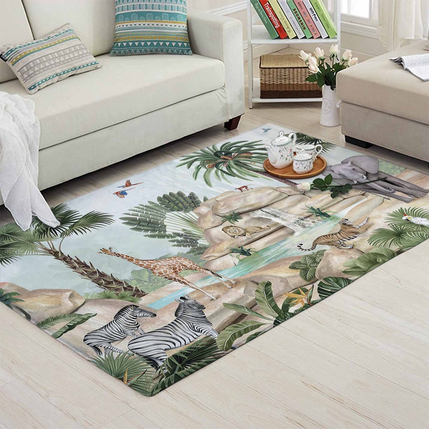 Safari Animals Playroom Rug