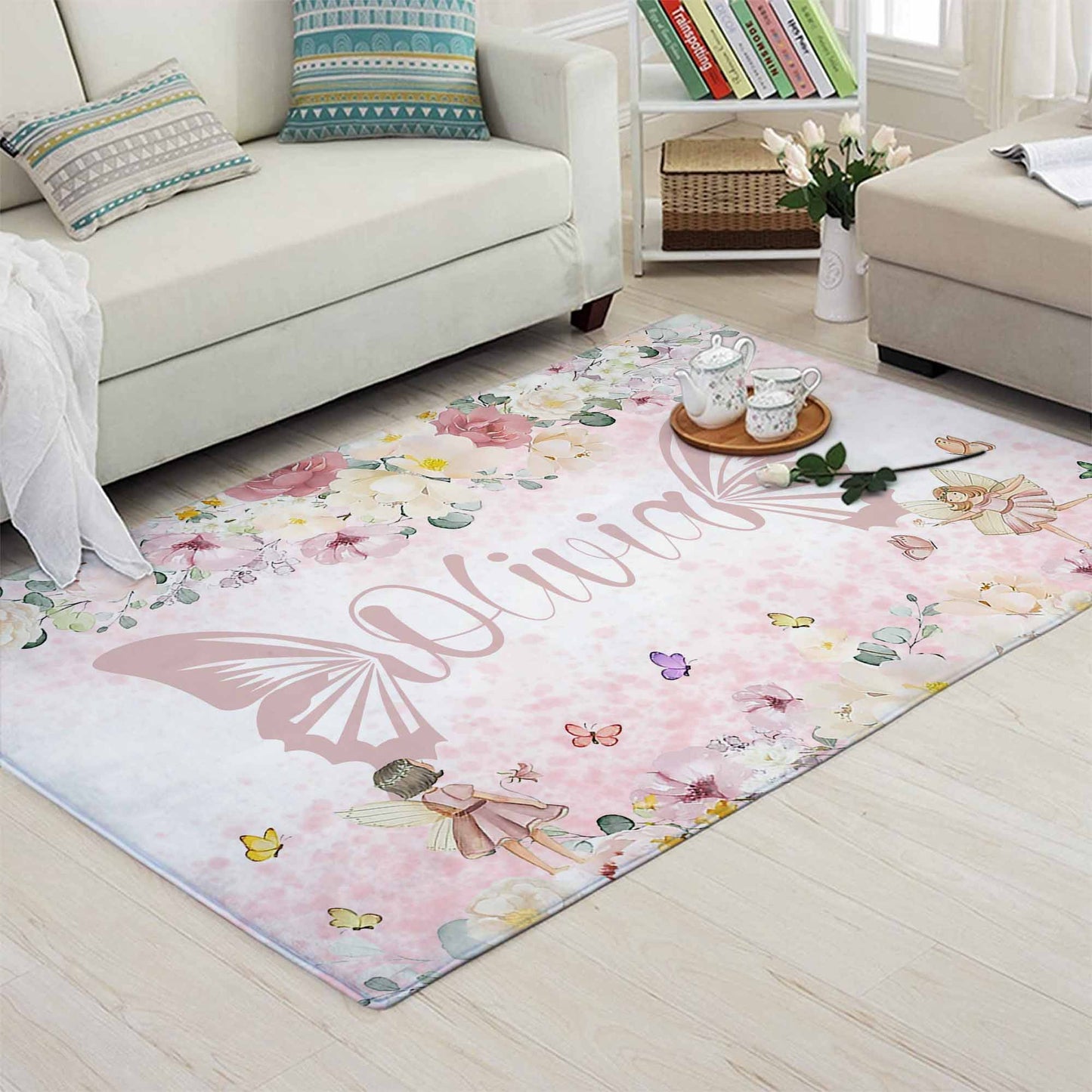 Butterfly Fairy Nursery Rug