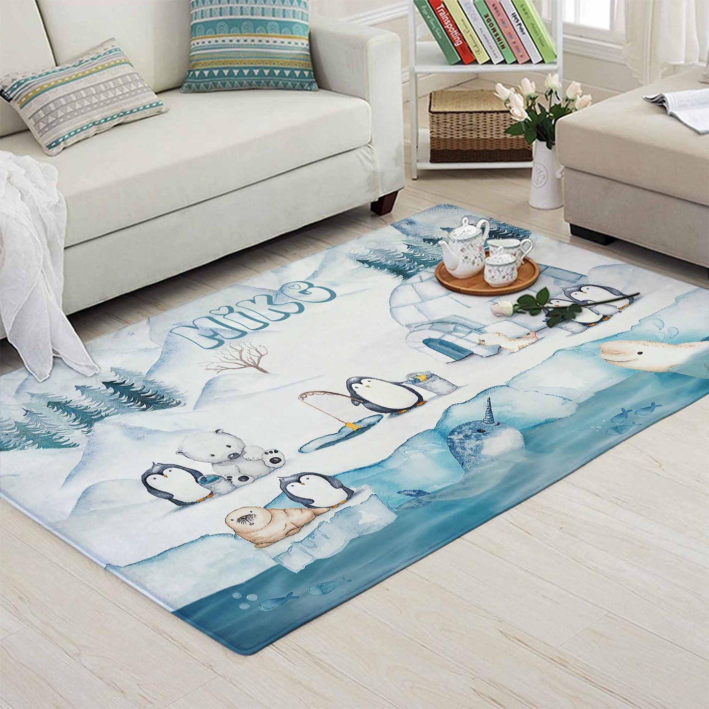 Arctic Animals Nursery Rug