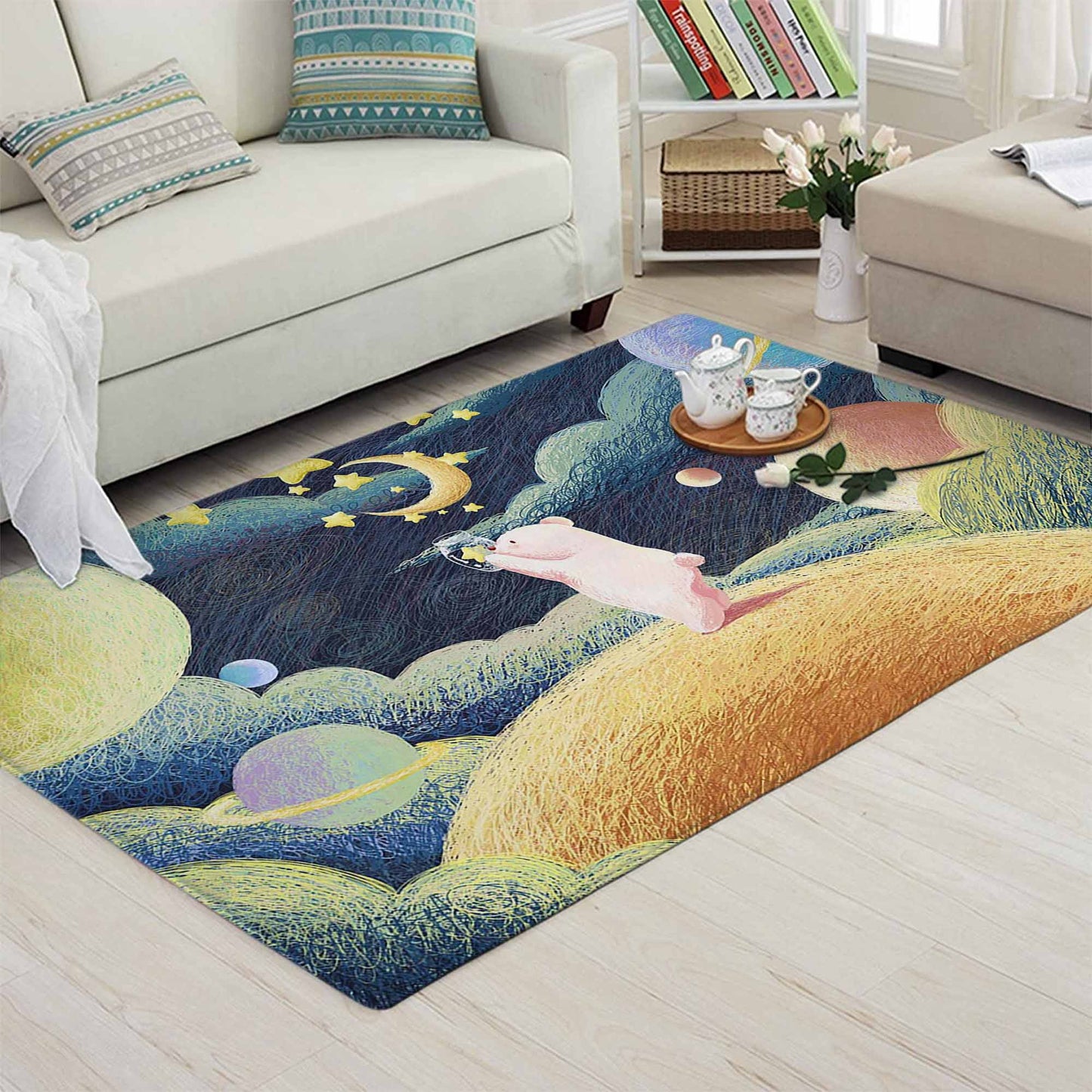Space Bear Nursery Rug