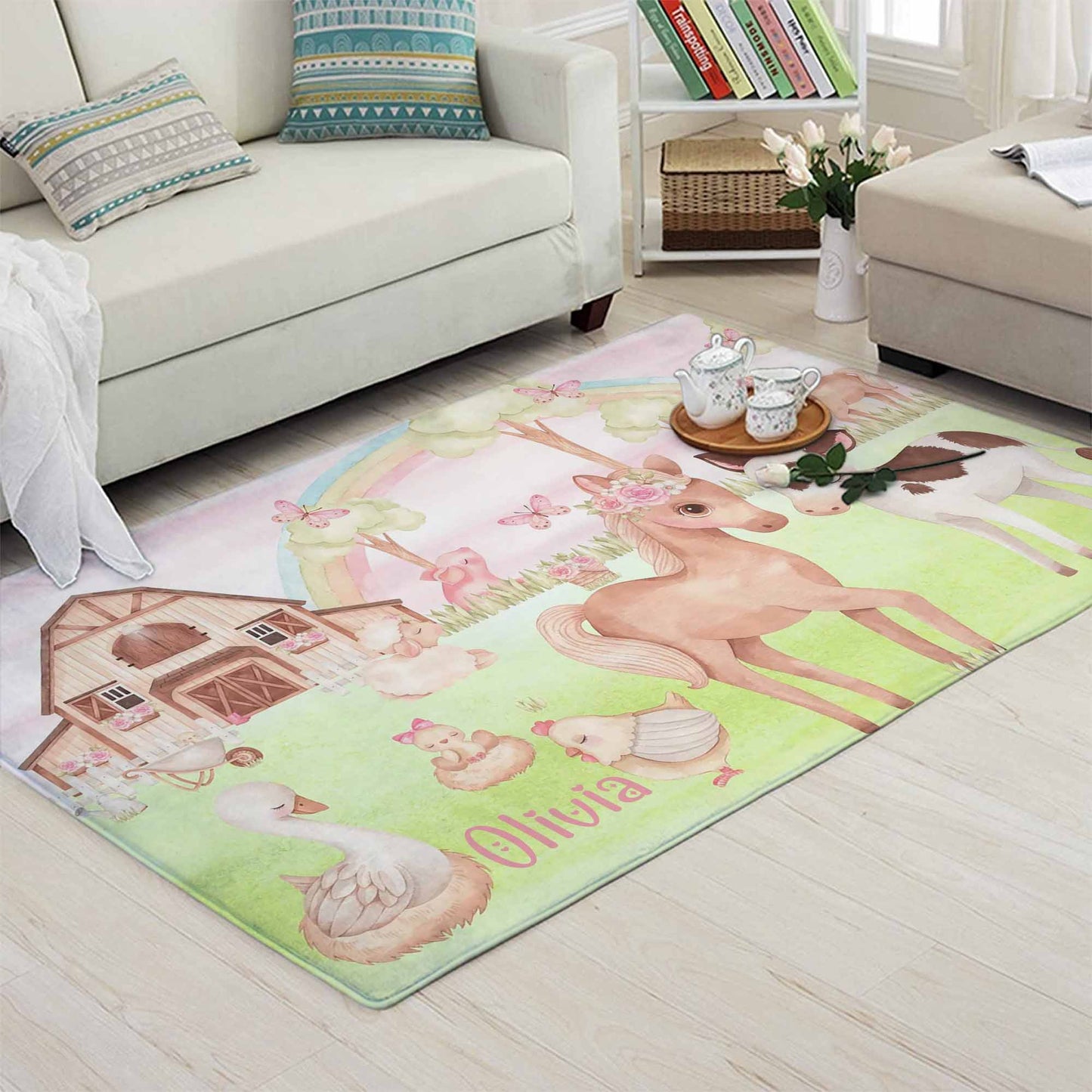 Farm Animals Nursery Rug