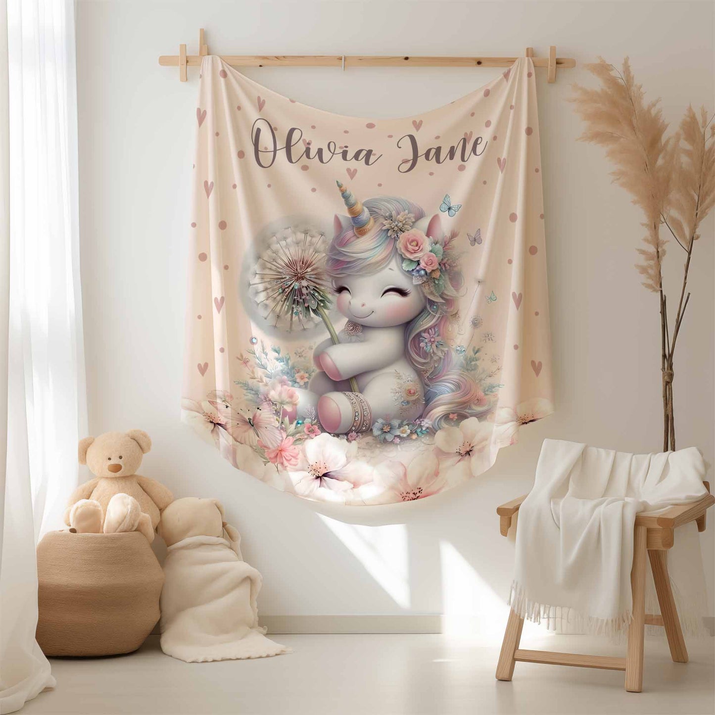 Unicorn Nursery Blanket