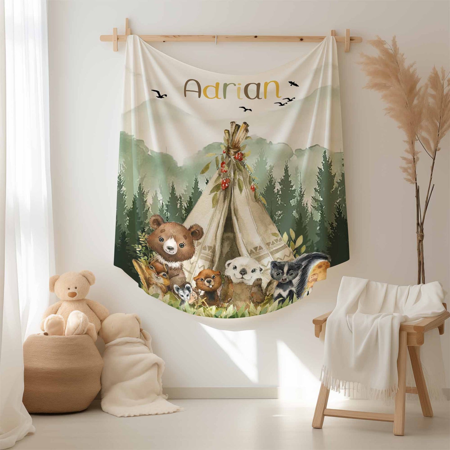 Woodland Animals Blanket