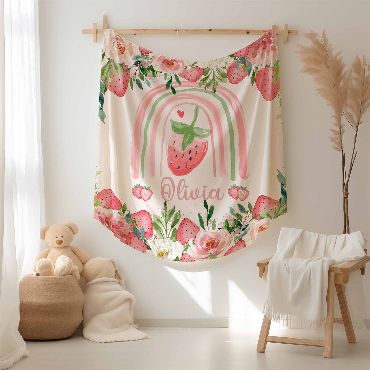 Strawberry Rainbow Blanket