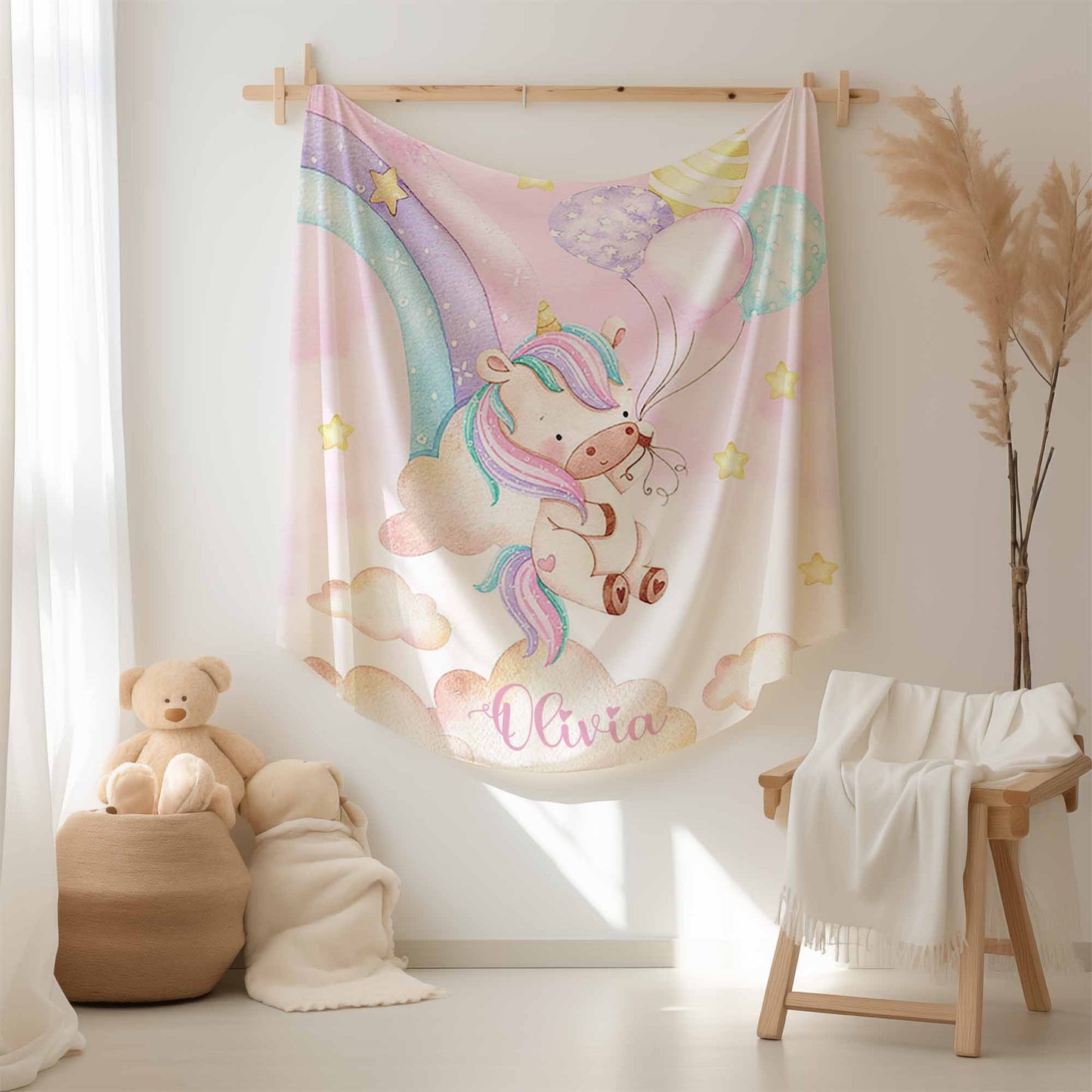 Unicorn Nursery Blanket