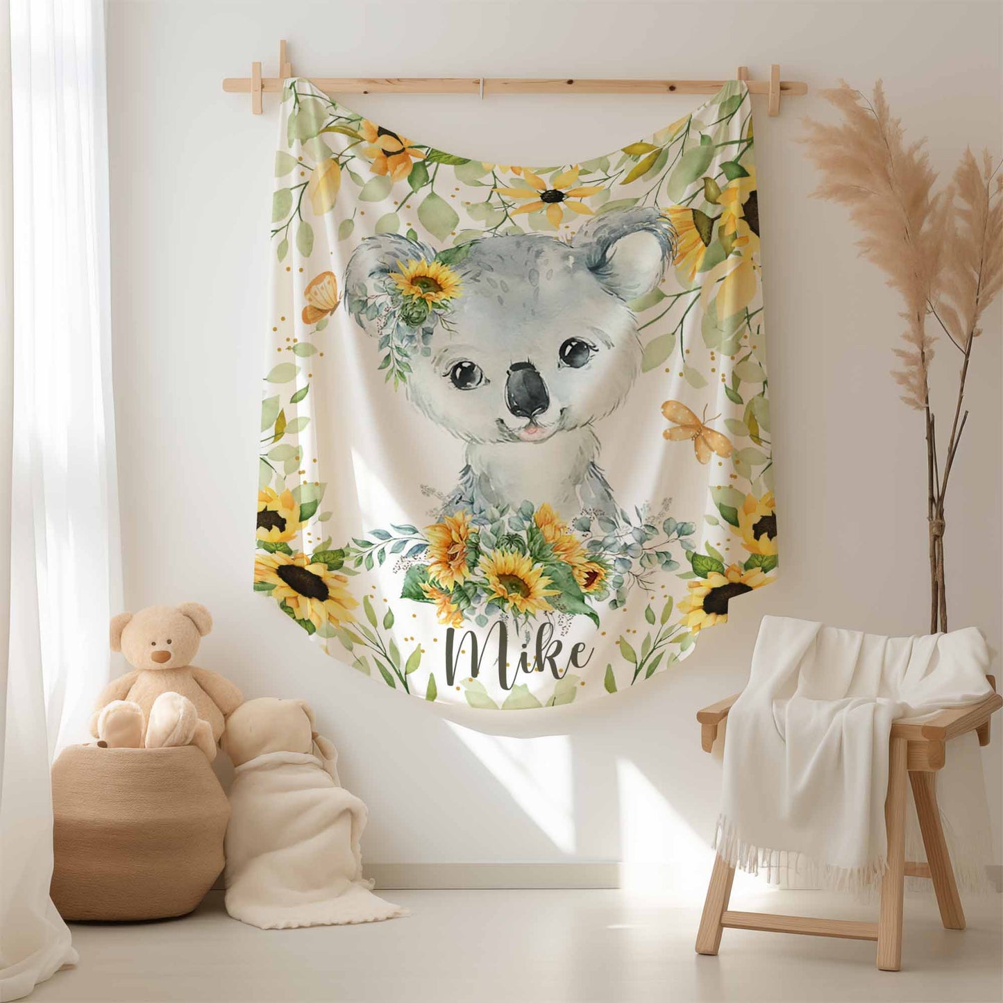 Koala Sunflower Blanket