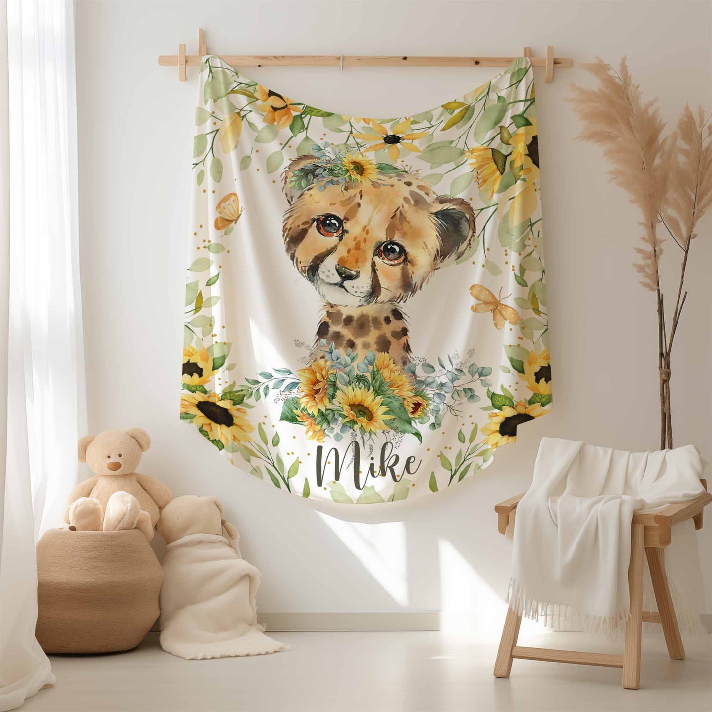 Leopard Sunflower Blanket