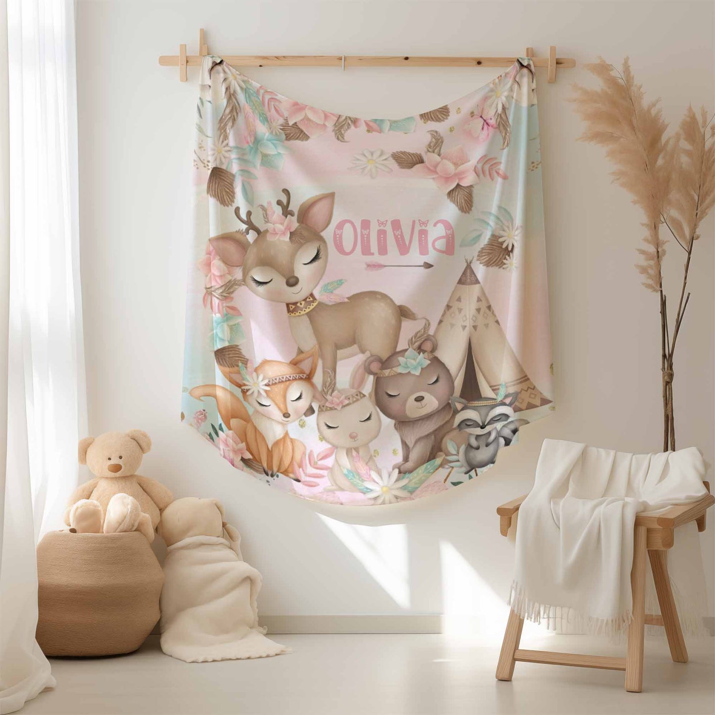 Woodland Animals Blanket