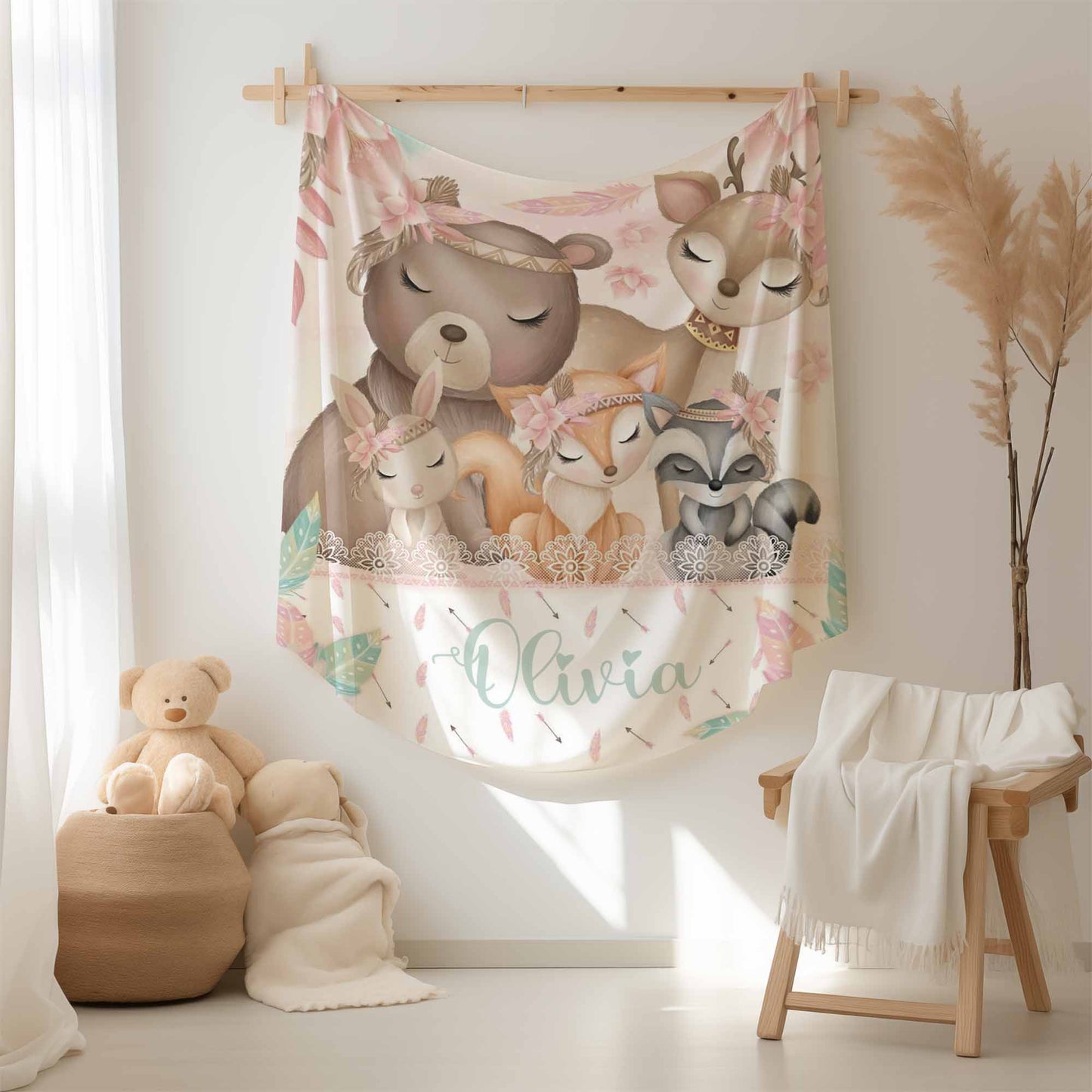 Woodland Animals Blanket