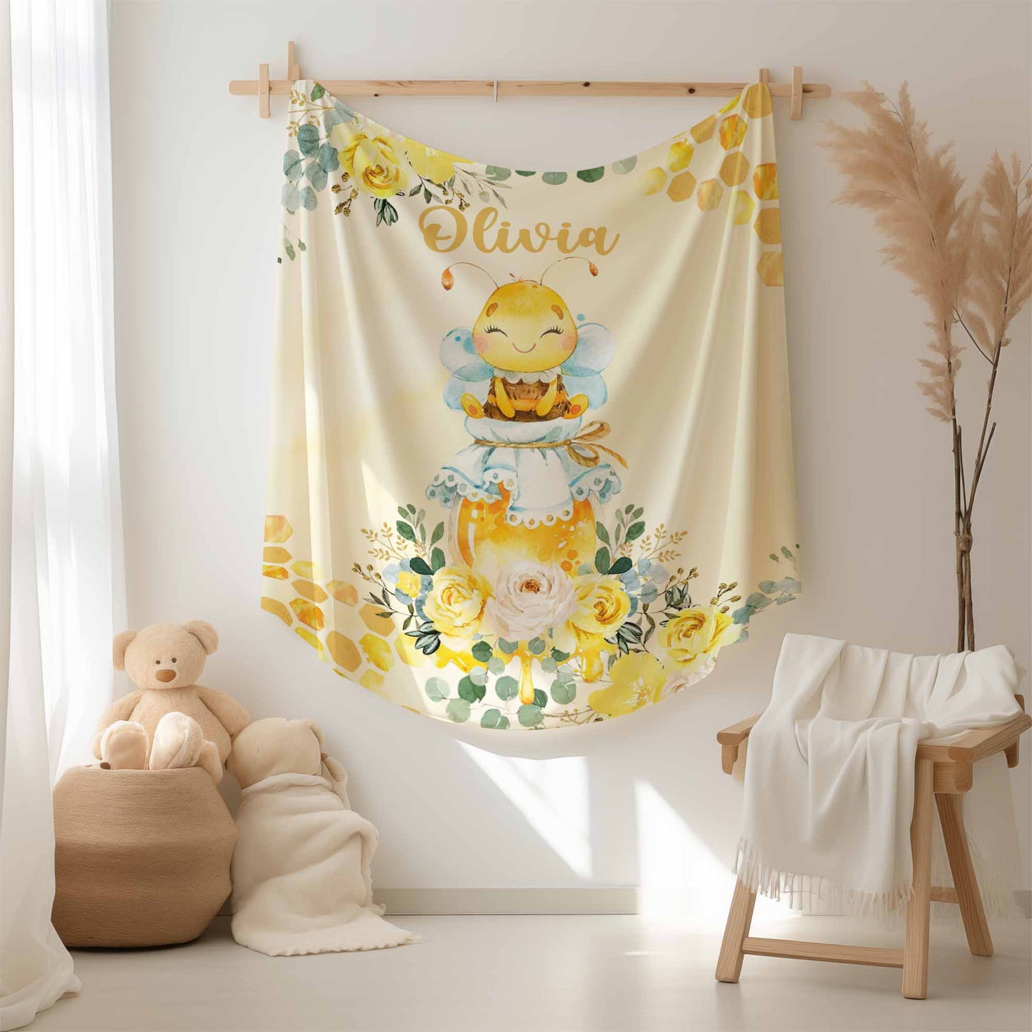 Baby Bee Nursery Blanket