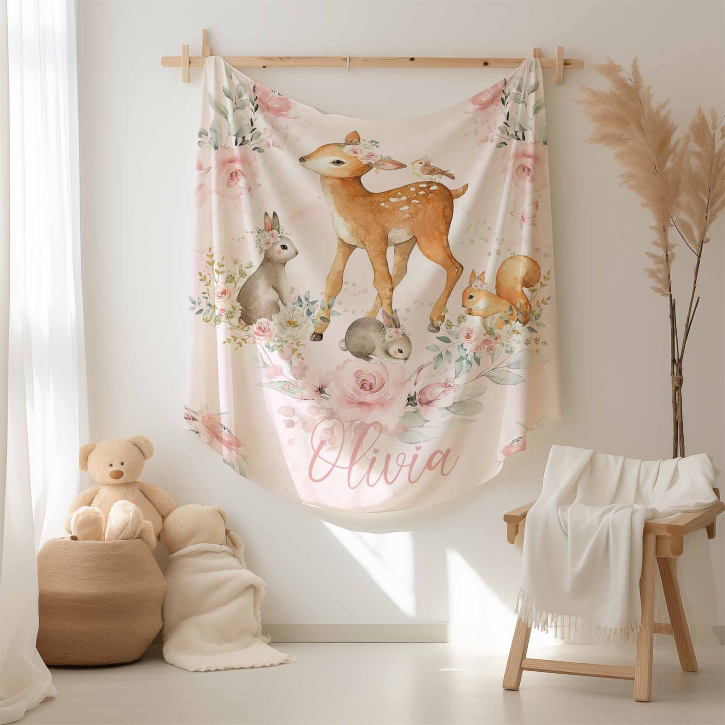 Baby Deer Nursery Blanket