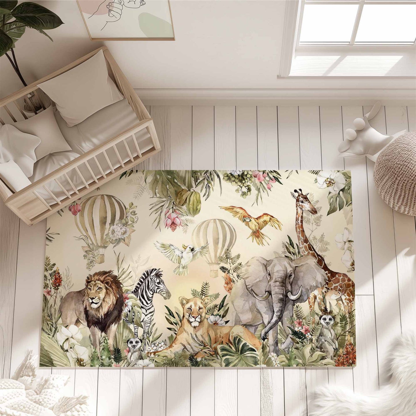 Safari Animals Playroom Rug