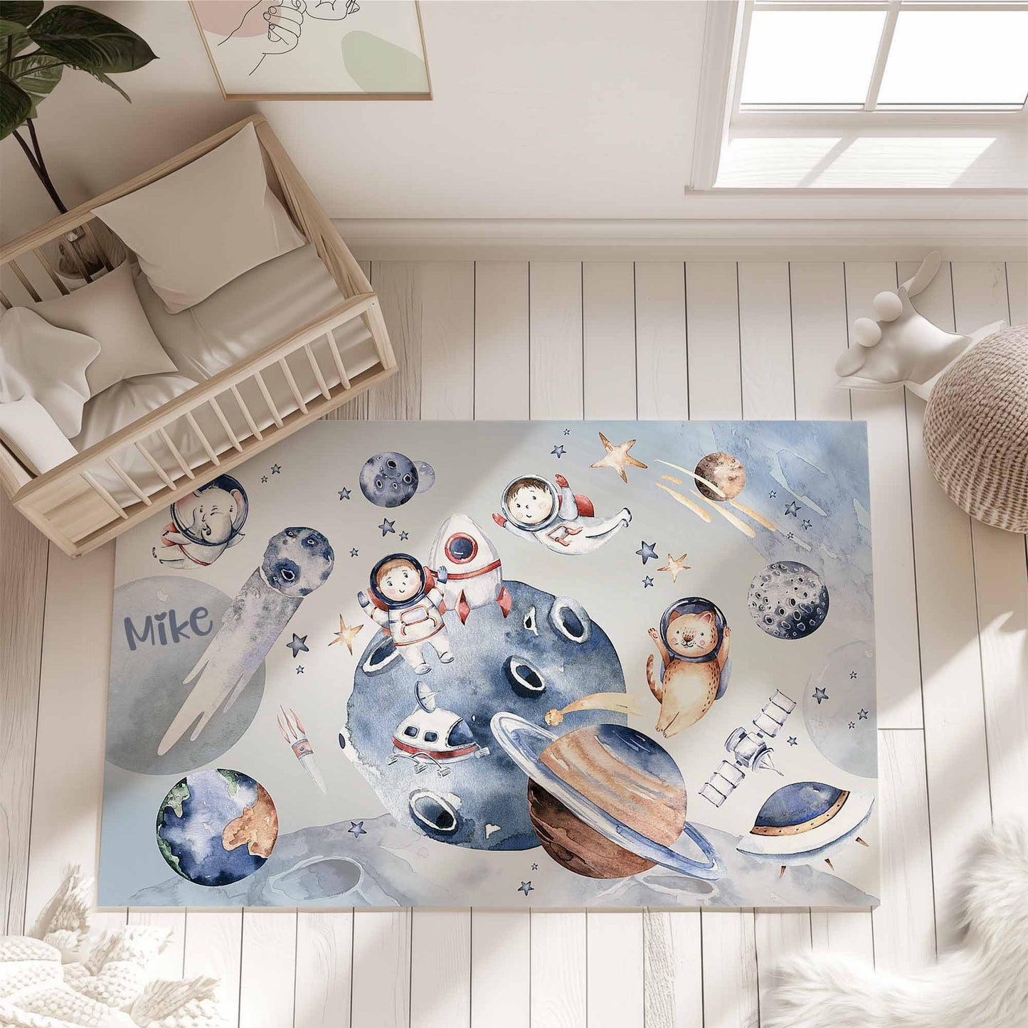 Astronaut Space Playroom Rug