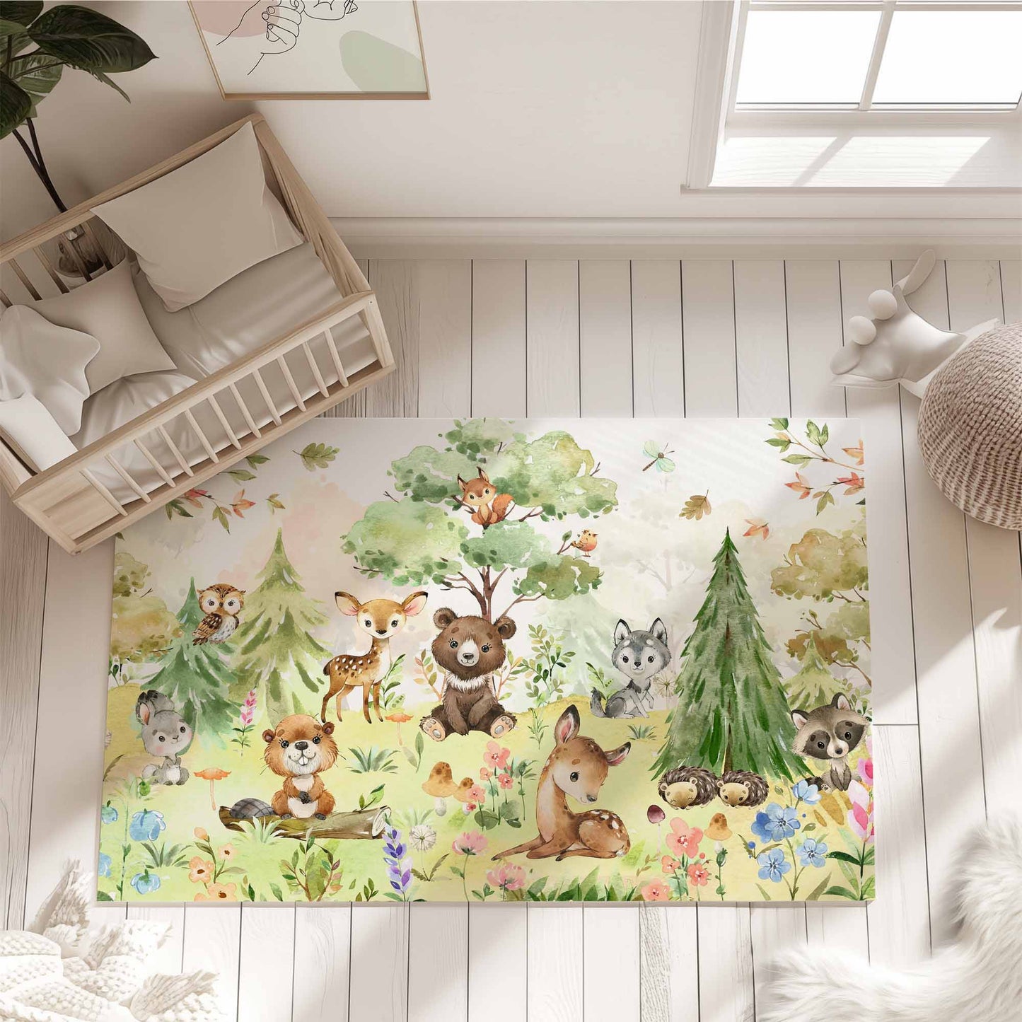 Woodland Animals And Friends Rug