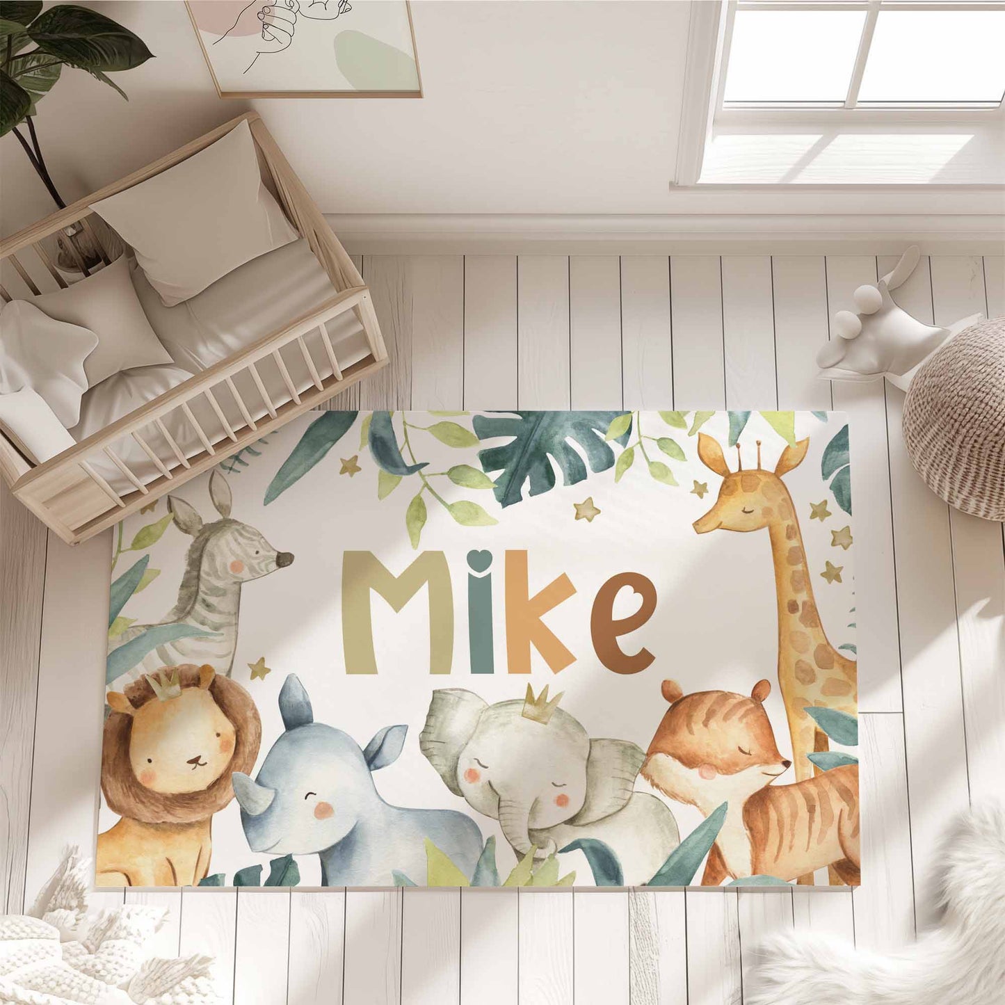 Safari Animals Nursery Rug