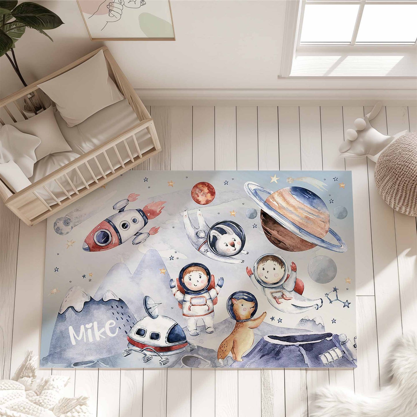 Astronaut Space Playroom Rug