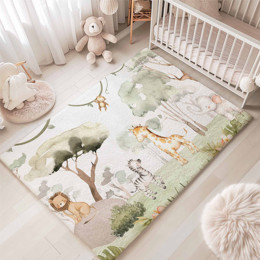 Safari Animals Nursery Rug