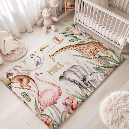 Safari Animals Playroom Rug