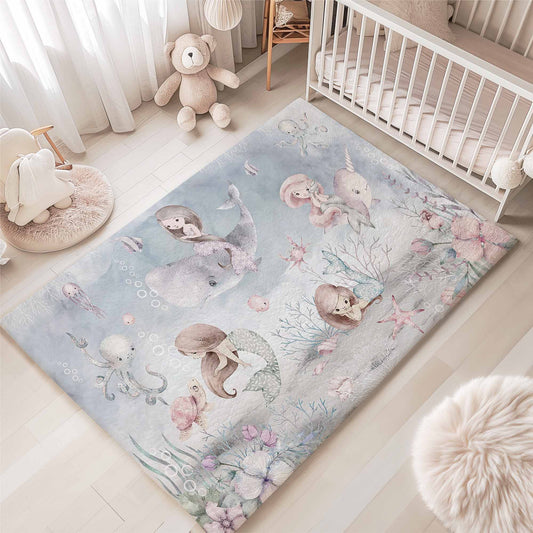 Little Mermaid Nursery Rug