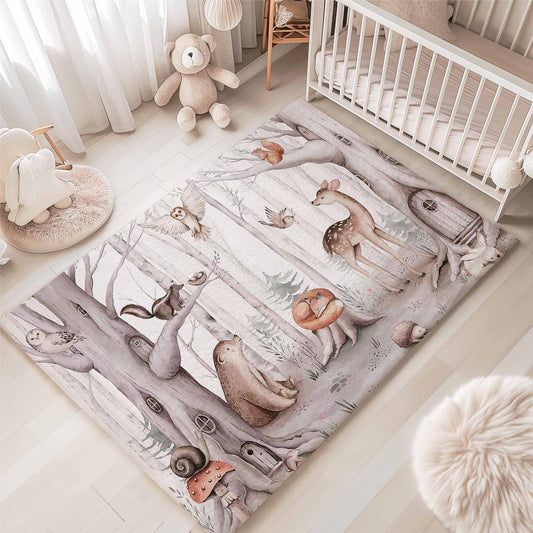 Forest Animals Playroom Rug