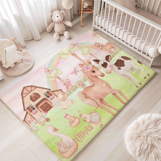 Farm Animals Nursery Rug
