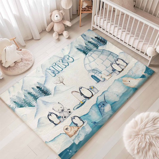 Arctic Animals Nursery Rug