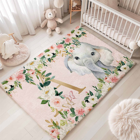 Elephant Rose Floral Rug