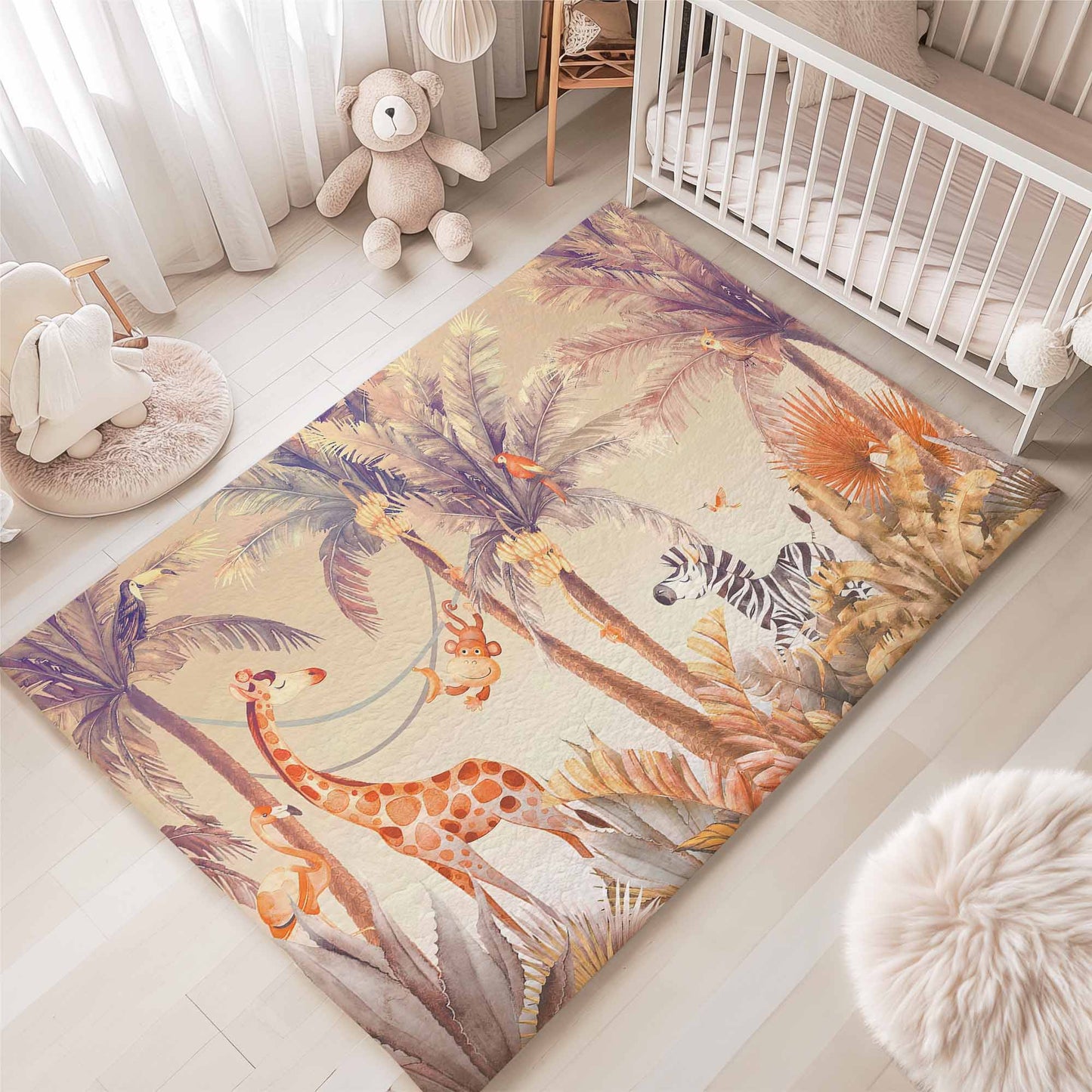 Safari Animals Nursery Rug