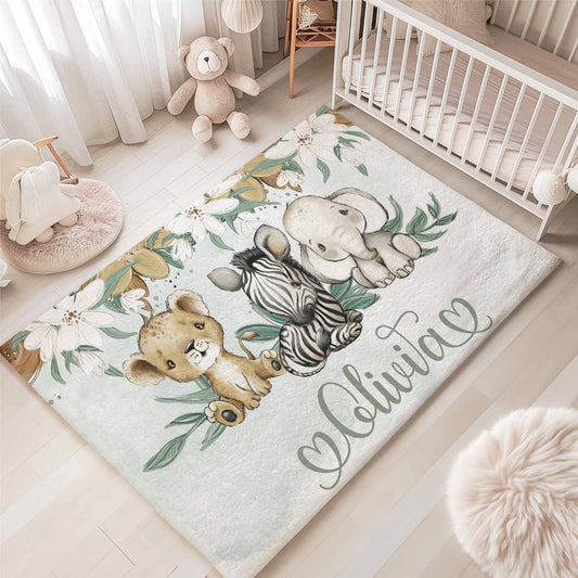 Baby Safari Animals Rug