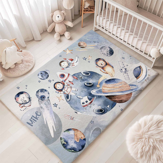 Astronaut Space Playroom Rug