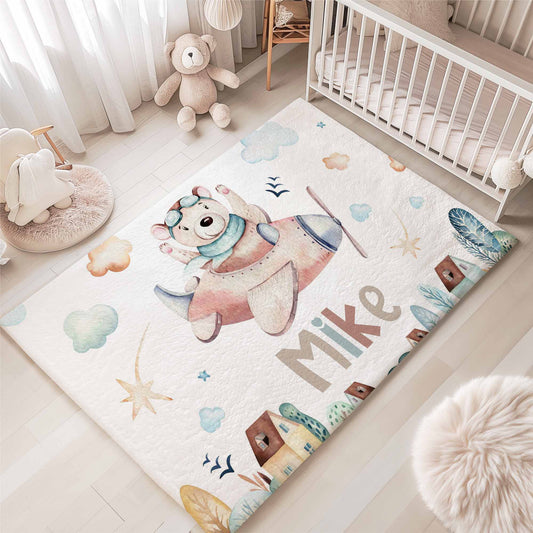 Flying Bear Nursery Rug