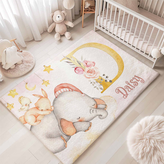 Baby Elephant Nursery Rug