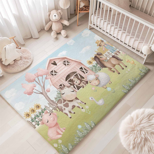 Farm Animals Nursery Rug