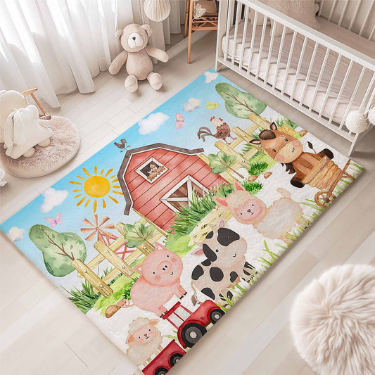 Farm Animals Nursery Rug