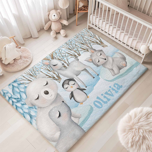 Arctic Animals Playroom Rug