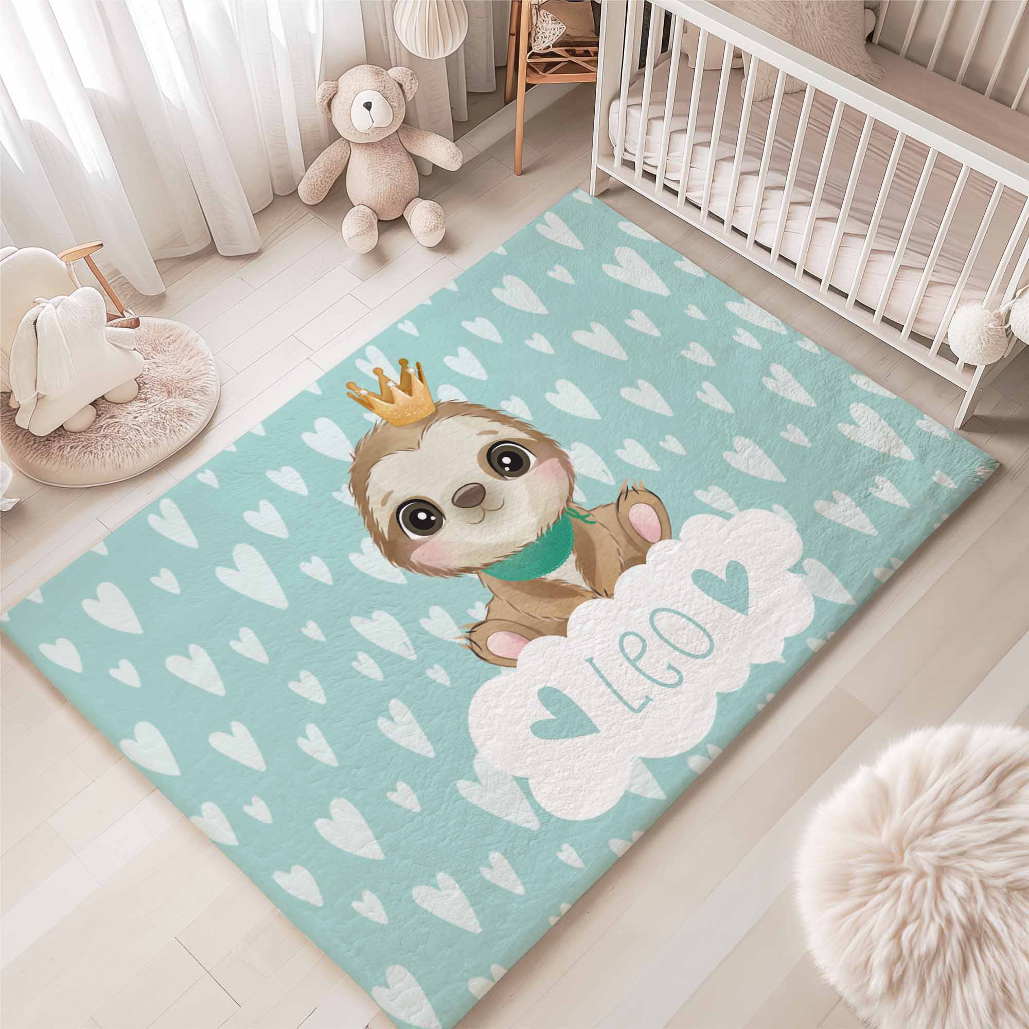 Baby Sloth Nursery Rug – hugtorugs