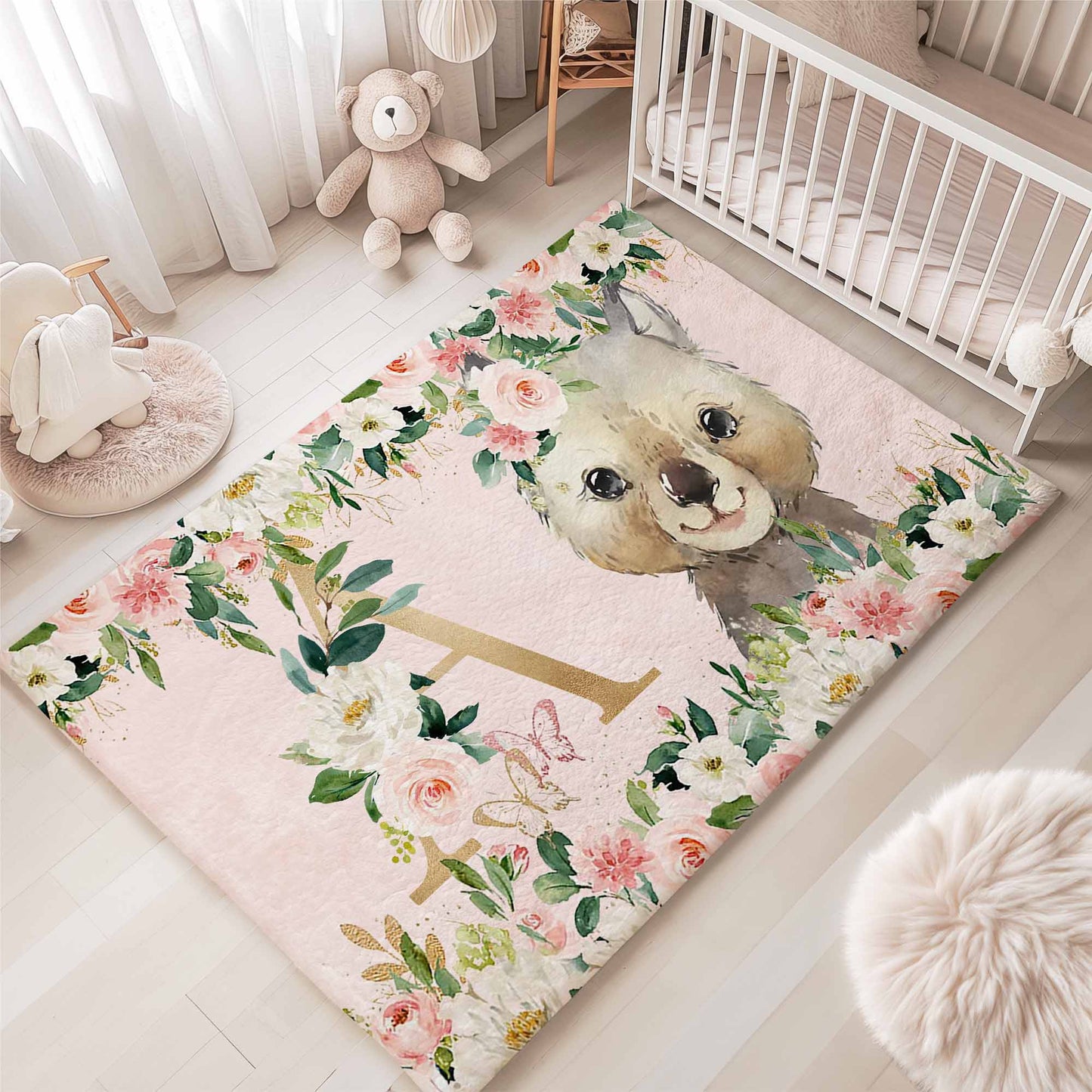 Wombat Rose Floral Rug