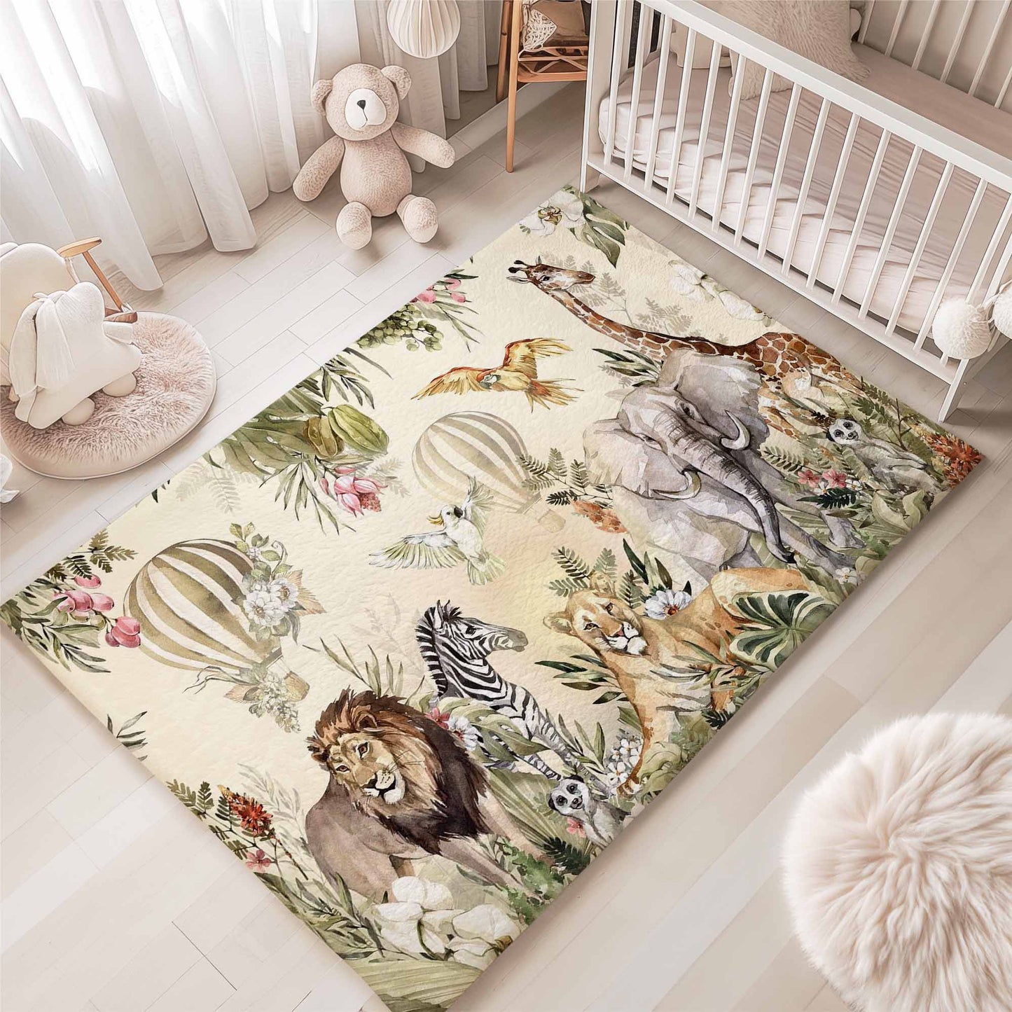 Safari Animals Playroom Rug