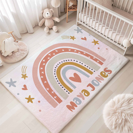 Boho Rainbow Nursery Rug