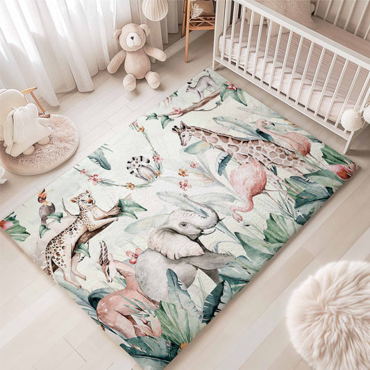 Safari Animals Playroom Rug