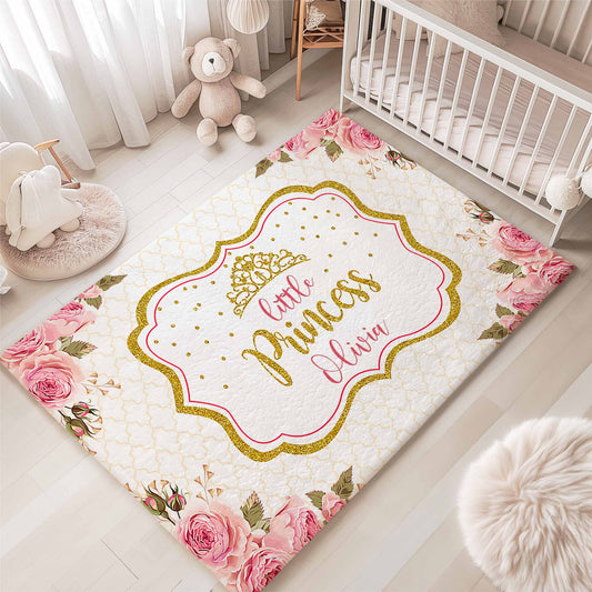 Little Princess Rose Floral Rug