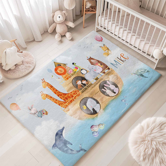 Noah Ark Animals Nursery Rug