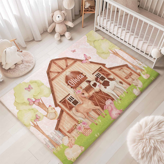 Farm Animals Playroom Rug