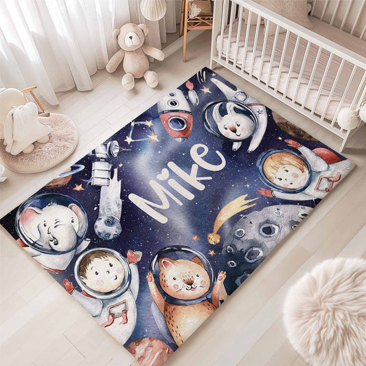 Astronaut Space Animals Rug