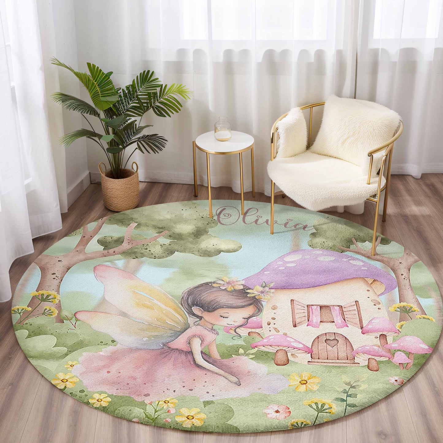 Princess Fairy Round Rug