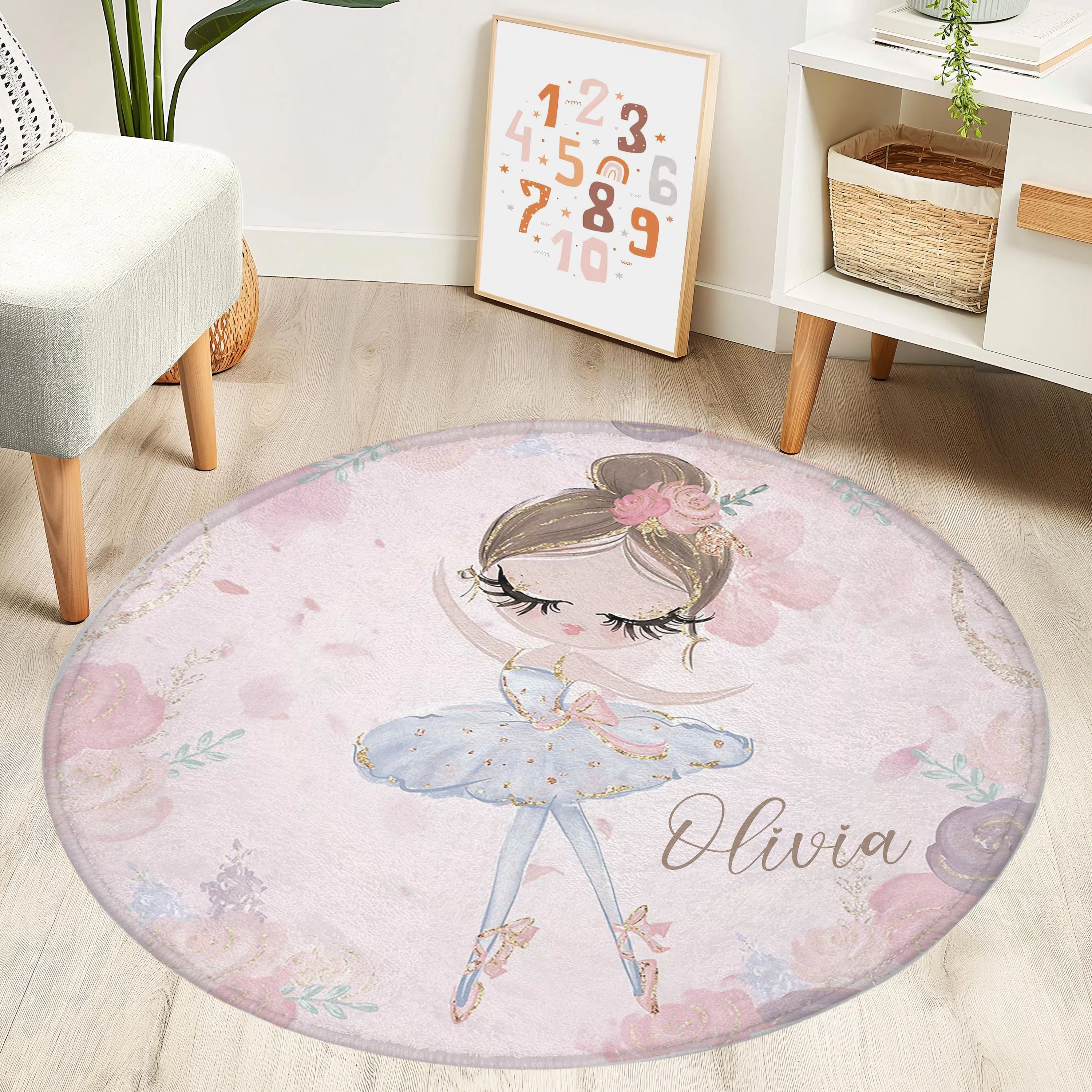 Ballet Girl Round Rug – hugtorugs