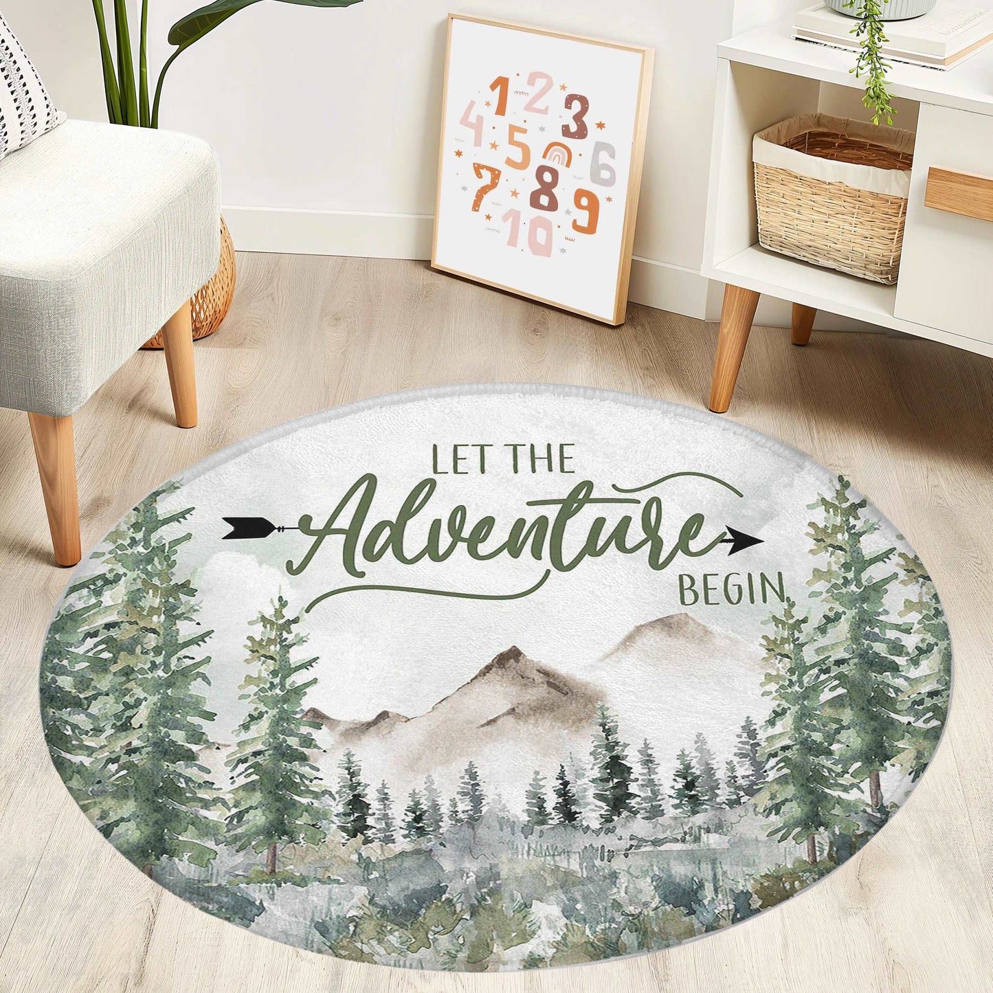 Let The Adventure Begin Round Rug