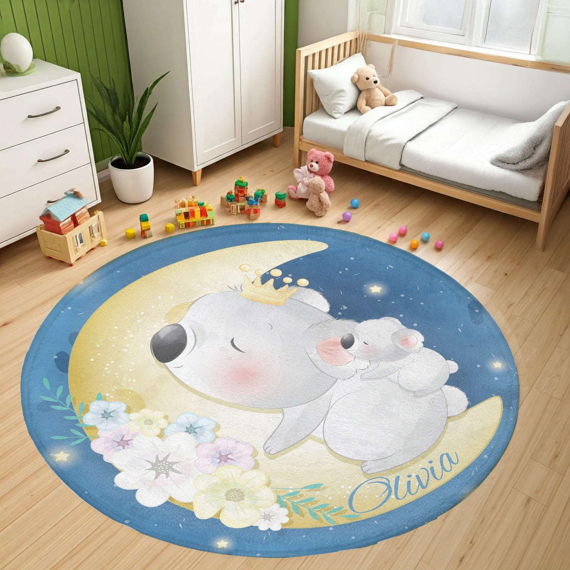 Mum And Baby Koala Round Rug