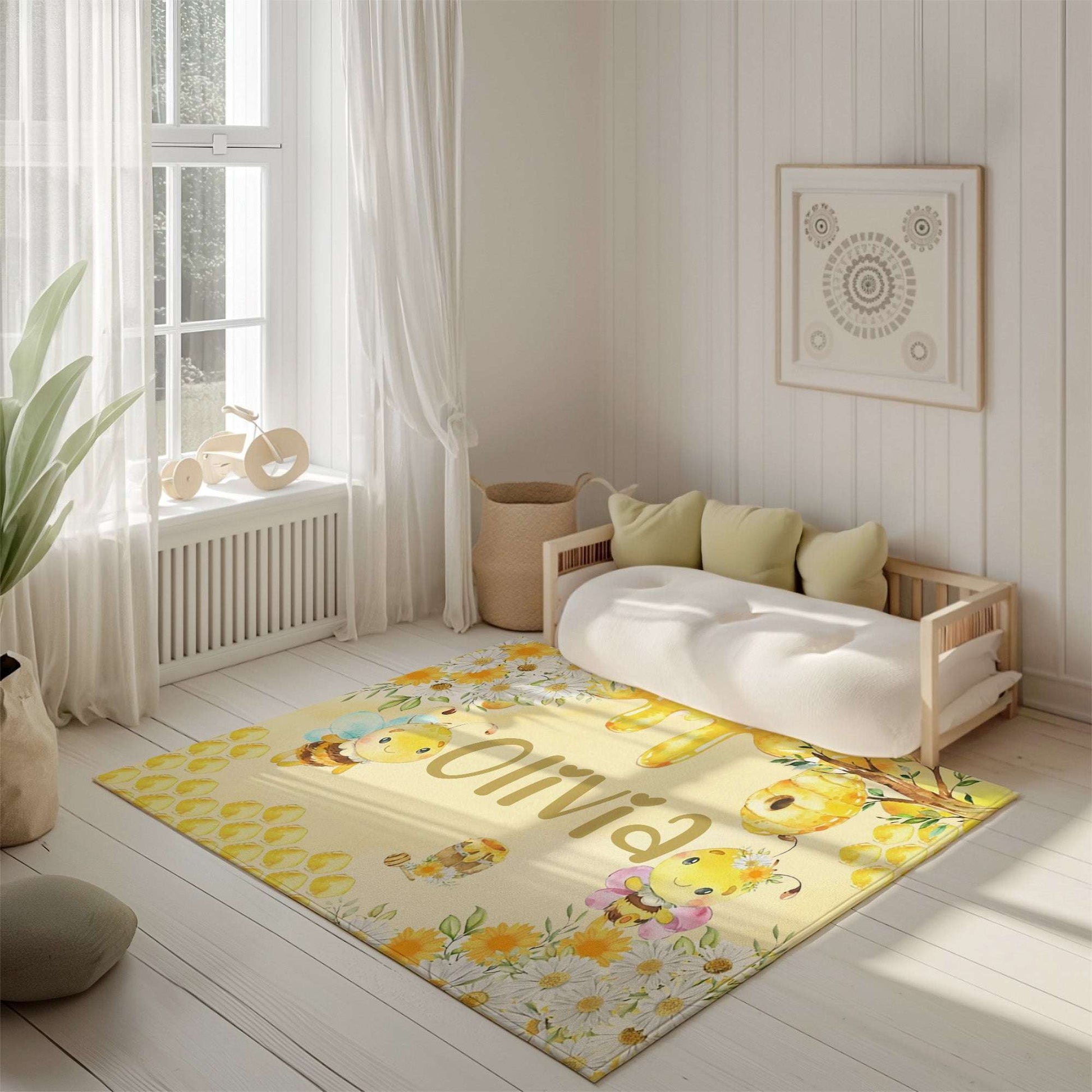 Honey Bee Nursery Rug